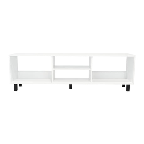 Rack de TV Tunez Blanco Marquez 160x47.5cm Para TV Hasta 70 Pulgadas sin Cajones y con Patas - Muebles para TV | Bylmo