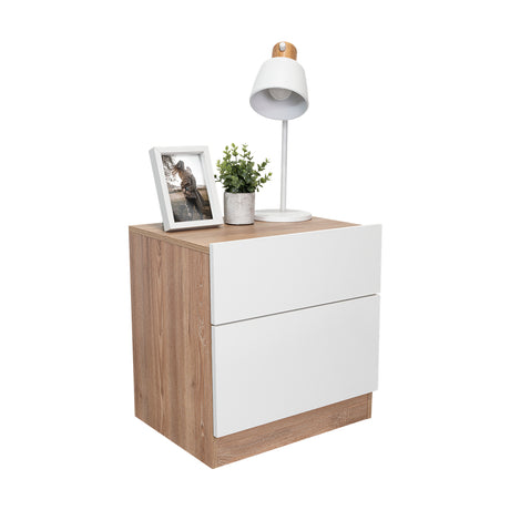 Mesa de Noche Nebraska Miel 50x52.6cm con Un Cajón - MESAS DE NOCHE | Bylmo