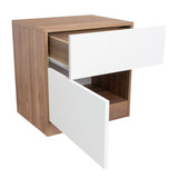 Mesa de Noche Nebraska Miel 50x52.6cm con Un Cajón - MESAS DE NOCHE | Bylmo