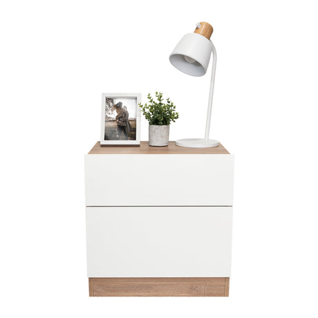 Mesa de Noche Nebraska Miel 50x52.6cm con Un Cajón - MESAS DE NOCHE | Bylmo