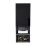 Gabinete de Baño Madrid Wengue y Plomo 30x80cm Rectangular sin Espejo y con Dos Entrepaños - Gabinetes | Bylmo