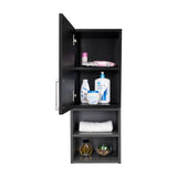 Gabinete de Baño Madrid Wengue y Plomo 30x80cm Rectangular sin Espejo y con Dos Entrepaños - Gabinetes | Bylmo