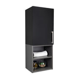 Gabinete de Baño Madrid Wengue y Plomo 30x80cm Rectangular sin Espejo y con Dos Entrepaños - Gabinetes | Bylmo