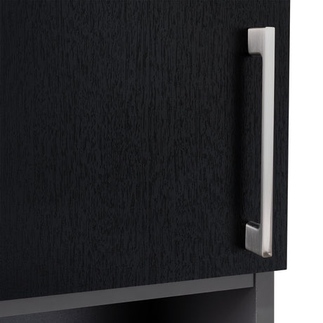 Gabinete de Baño Madrid Wengue y Plomo 30x80cm Rectangular sin Espejo y con Dos Entrepaños - Gabinetes | Bylmo