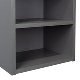 Gabinete de Baño Madrid Wengue y Plomo 30x80cm Rectangular sin Espejo y con Dos Entrepaños - Gabinetes | Bylmo