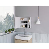 Gabinete de Baño Omari Blanco 50x47.3cm Rectangular con Una Puerta y Espejo - GABINETES DE BANHO | Bylmo