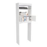 Ahorrador de Espacio para Baño Malta Blanco 60.6x165cm con Un Cajón y con Un Entrepaño