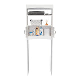 Ahorrador de Espacio para Baño Malta Blanco 60.6x165cm con Un Cajón y con Un Entrepaño