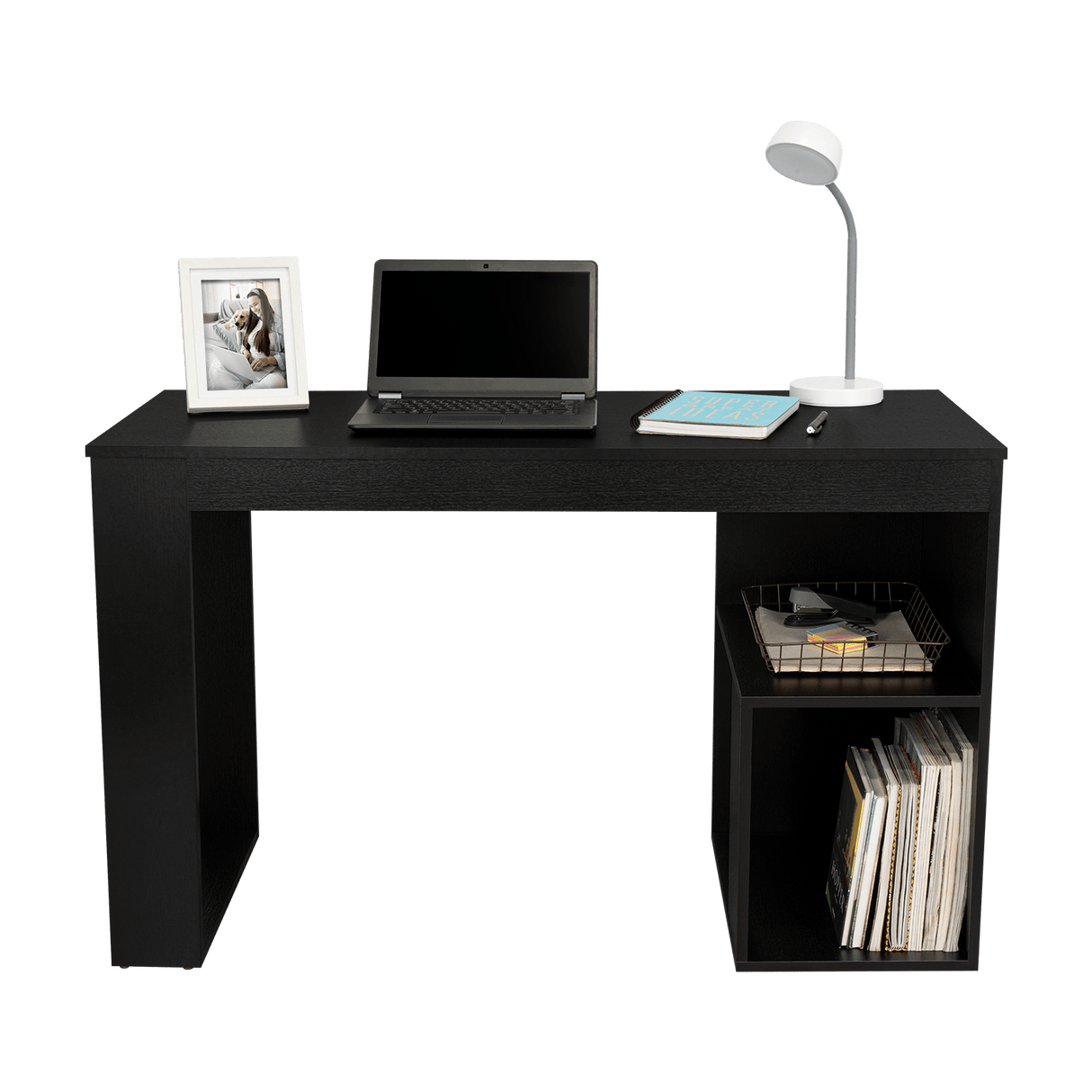 Escritorio Astana Wengue 120 cm con Entrepaños - Escritorios y Archivadores | Bylmo