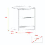 Mesa de Noche Kaia Duna 41x48cm con Dos Cajones - Mesas de Noche | Bylmo