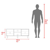 Rack de TV Soho Duna 115x45cm Para TV Hasta 50 Pulgadas con Un Cajón y con Ranuras para Cables y con Patas - Muebles de TV | Bylmo