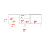 Rack de TV Soho Duna 115x45cm Para TV Hasta 50 Pulgadas con Un Cajón y con Ranuras para Cables y con Patas - Muebles de TV | Bylmo