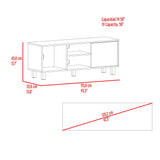 Rack de TV Soho Duna 115x45cm Para TV Hasta 50 Pulgadas con Un Cajón y con Ranuras para Cables y con Patas - Muebles de TV | Bylmo