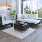 Mesa de Centro Gambia Wengue 80x29.75cm Rectangular con Patas y con Compartimientos - Mesas | Bylmo