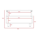 Mesa de Centro Gambia Wengue 80x29.75cm Rectangular con Patas y con Compartimientos - Mesas | Bylmo