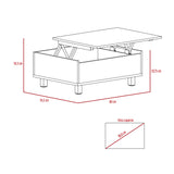 Mesa de Centro Gambia Wengue 80x29.75cm Rectangular con Patas y con Compartimientos - Mesas | Bylmo