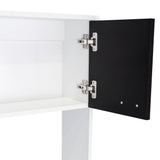 Alacena Fenix Blanco y Wengue 54x160cm sin Cajones y con Cuatro Puertas - Muebles Organizadores | Bylmo