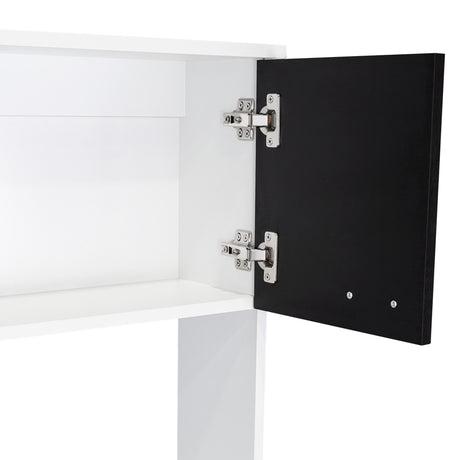 Alacena Fenix Blanco y Wengue 54x160cm sin Cajones y con Cuatro Puertas - Muebles Organizadores | Bylmo