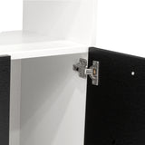 Alacena Fenix Blanco y Wengue 54x160cm sin Cajones y con Cuatro Puertas - Muebles Organizadores | Bylmo