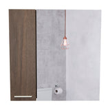 Gabinete de Baño Barcelona Coñac 60x60cm Cuadrado con Espejo y con Dos Entrepaños - Gabinetes | Bylmo