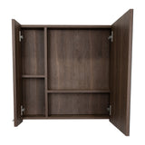 Gabinete de Baño Barcelona Coñac 60x60cm Cuadrado con Espejo y con Dos Entrepaños - Gabinetes | Bylmo