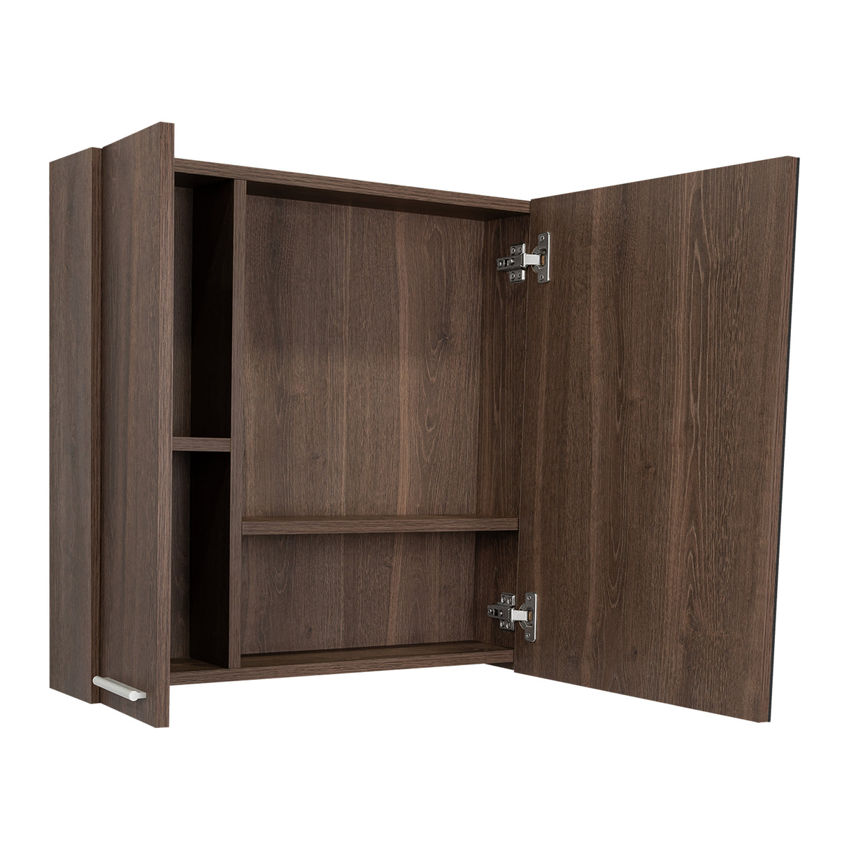 Gabinete de Baño Barcelona Coñac 60x60cm Cuadrado con Espejo y con Dos Entrepaños - Gabinetes | Bylmo