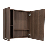 Gabinete de Baño Barcelona Coñac 60x60cm Cuadrado con Espejo y con Dos Entrepaños - Gabinetes | Bylmo