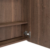 Gabinete de Baño Barcelona Coñac 60x60cm Cuadrado con Espejo y con Dos Entrepaños - Gabinetes | Bylmo