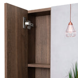 Gabinete de Baño Barcelona Coñac 60x60cm Cuadrado con Espejo y con Dos Entrepaños - Gabinetes | Bylmo