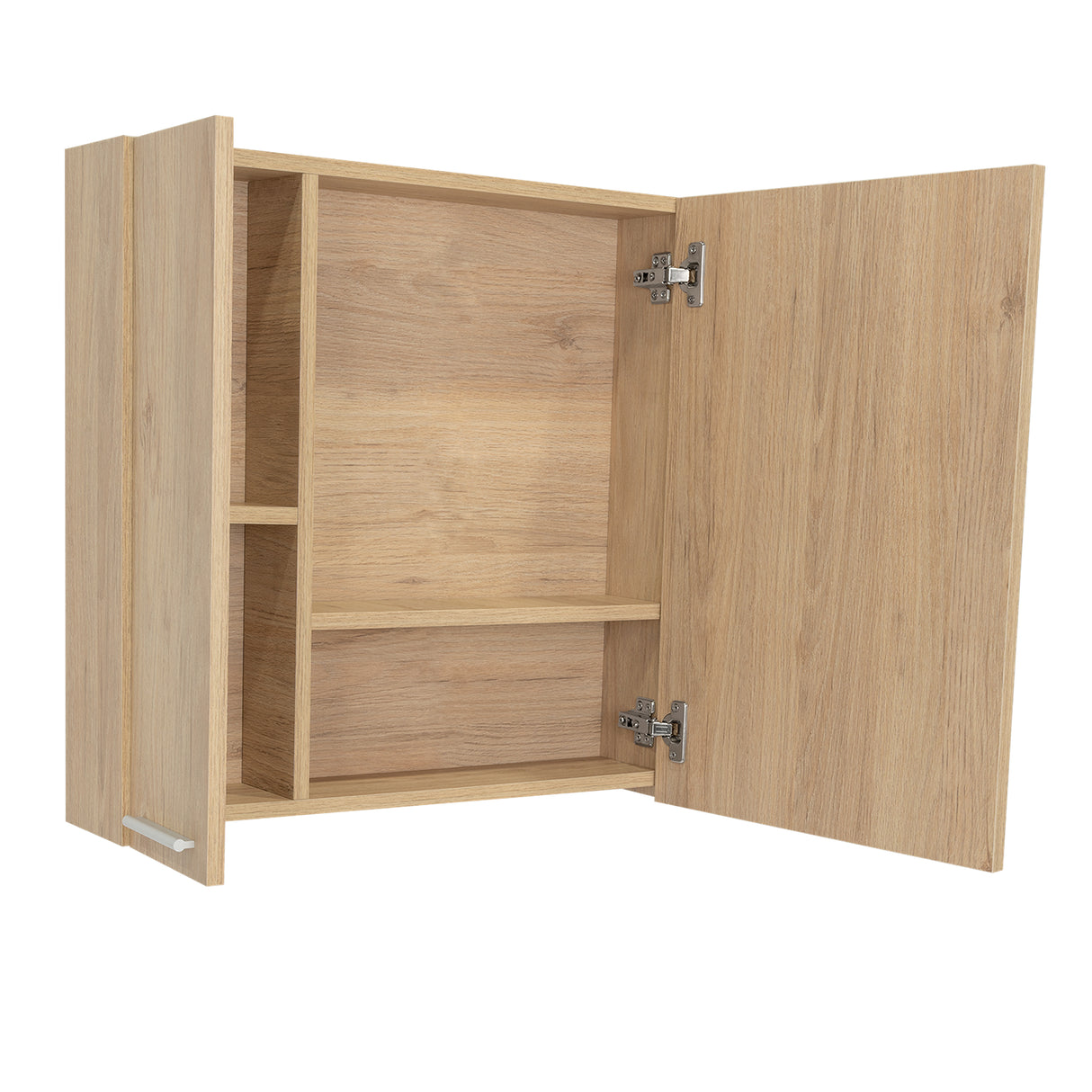 Gabinete de Baño Sines Rovere 60x60cm Rectangular con Una Puerta y Espejo - GABINETES DE BANHO | Bylmo