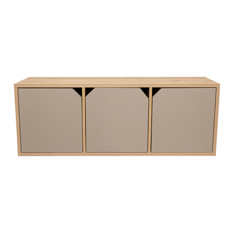 Biblioteca de Piso Piero Duna y Taupe 110.1x40.6cm Rectangular con Tres Compartimientos - Bibliotecas | Bylmo