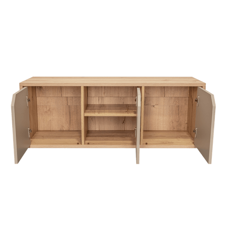 Biblioteca de Piso Piero Duna y Taupe 110.1x40.6cm Rectangular con Tres Compartimientos - Bibliotecas | Bylmo