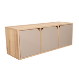 Biblioteca de Piso Piero Duna y Taupe 110.1x40.6cm Rectangular con Tres Compartimientos - Bibliotecas | Bylmo