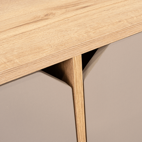 Biblioteca de Piso Piero Duna y Taupe 110.1x40.6cm Rectangular con Tres Compartimientos - Bibliotecas | Bylmo