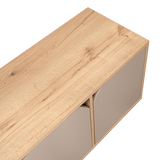 Biblioteca de Piso Piero Duna y Taupe 110.1x40.6cm Rectangular con Tres Compartimientos - Bibliotecas | Bylmo