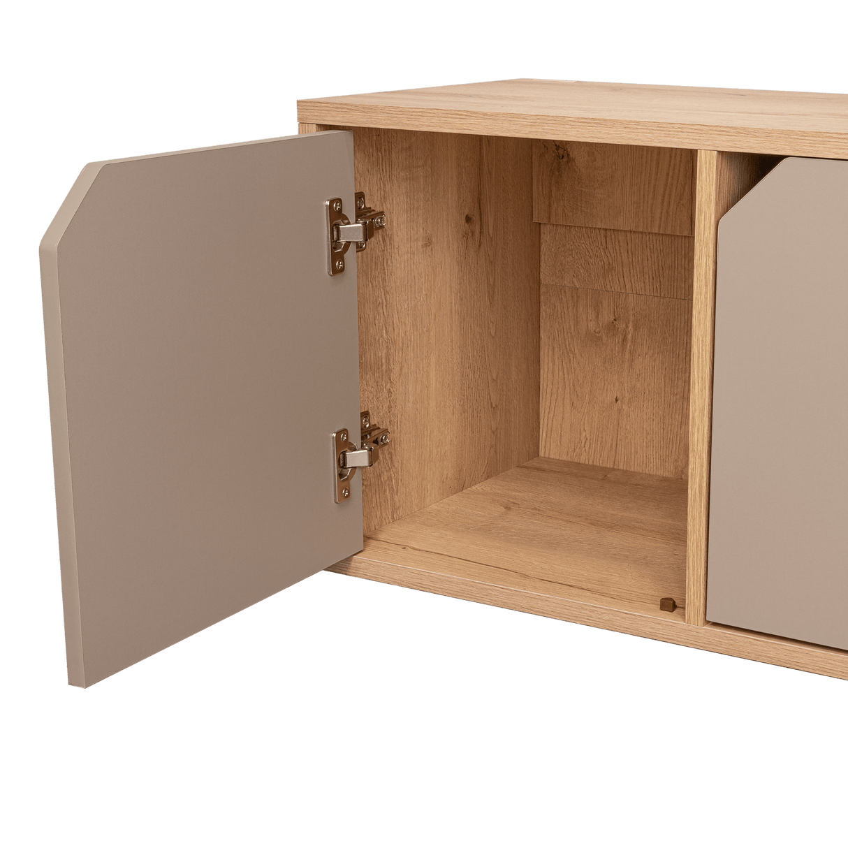 Biblioteca de Piso Piero Duna y Taupe 110.1x40.6cm Rectangular con Tres Compartimientos - Bibliotecas | Bylmo