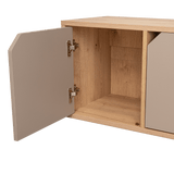 Biblioteca de Piso Piero Duna y Taupe 110.1x40.6cm Rectangular con Tres Compartimientos - Bibliotecas | Bylmo