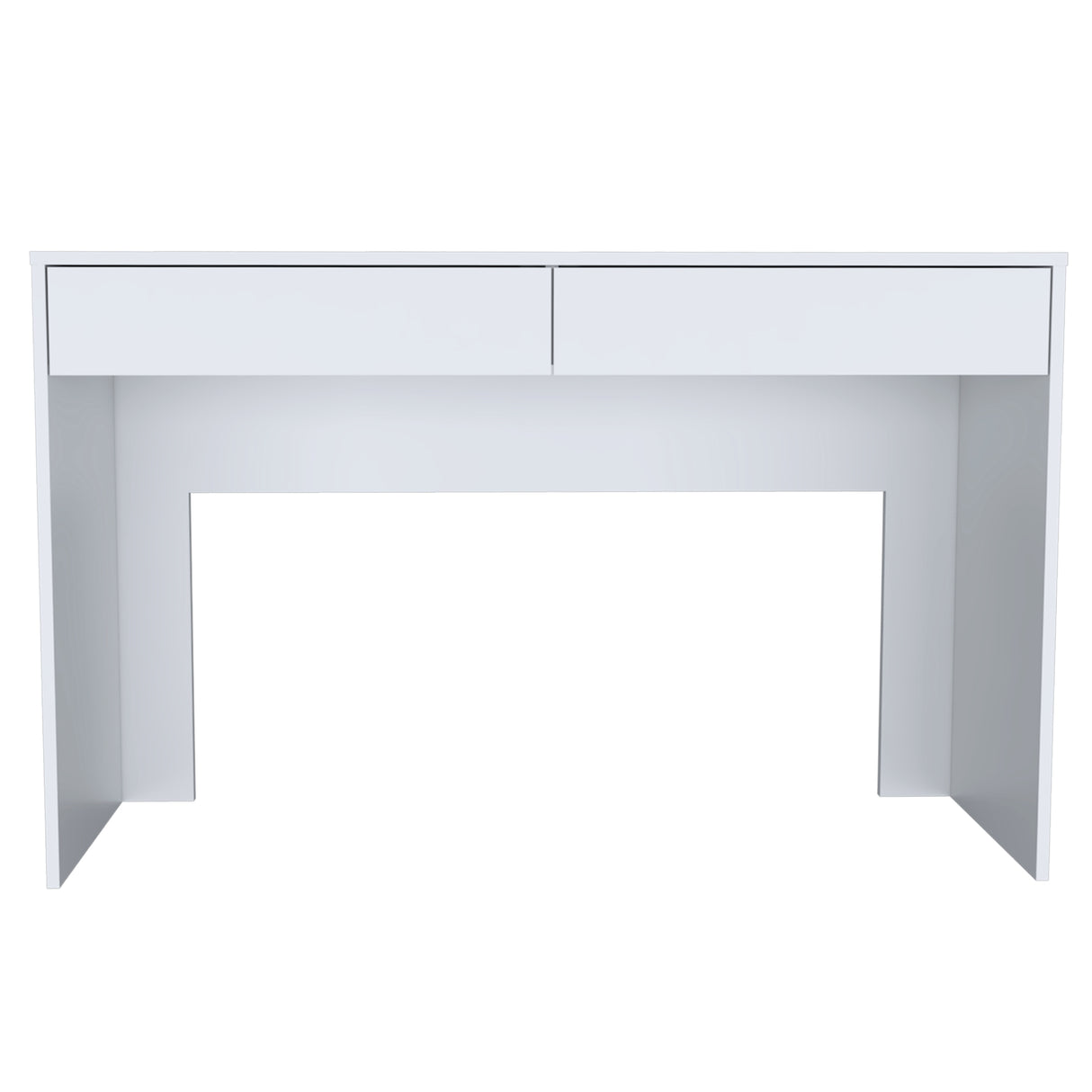 Escritorio Acre Blanco 120.2x75cm Con Dos Cajones