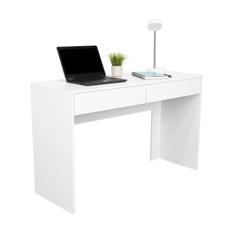 Escritorio Acre Blanco 120.2x75cm Con Dos Cajones - Escritorios y Archivadores | Bylmo