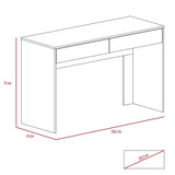 Escritorio Acre Blanco 120.2x75cm Con Dos Cajones - Escritorios y Archivadores | Bylmo