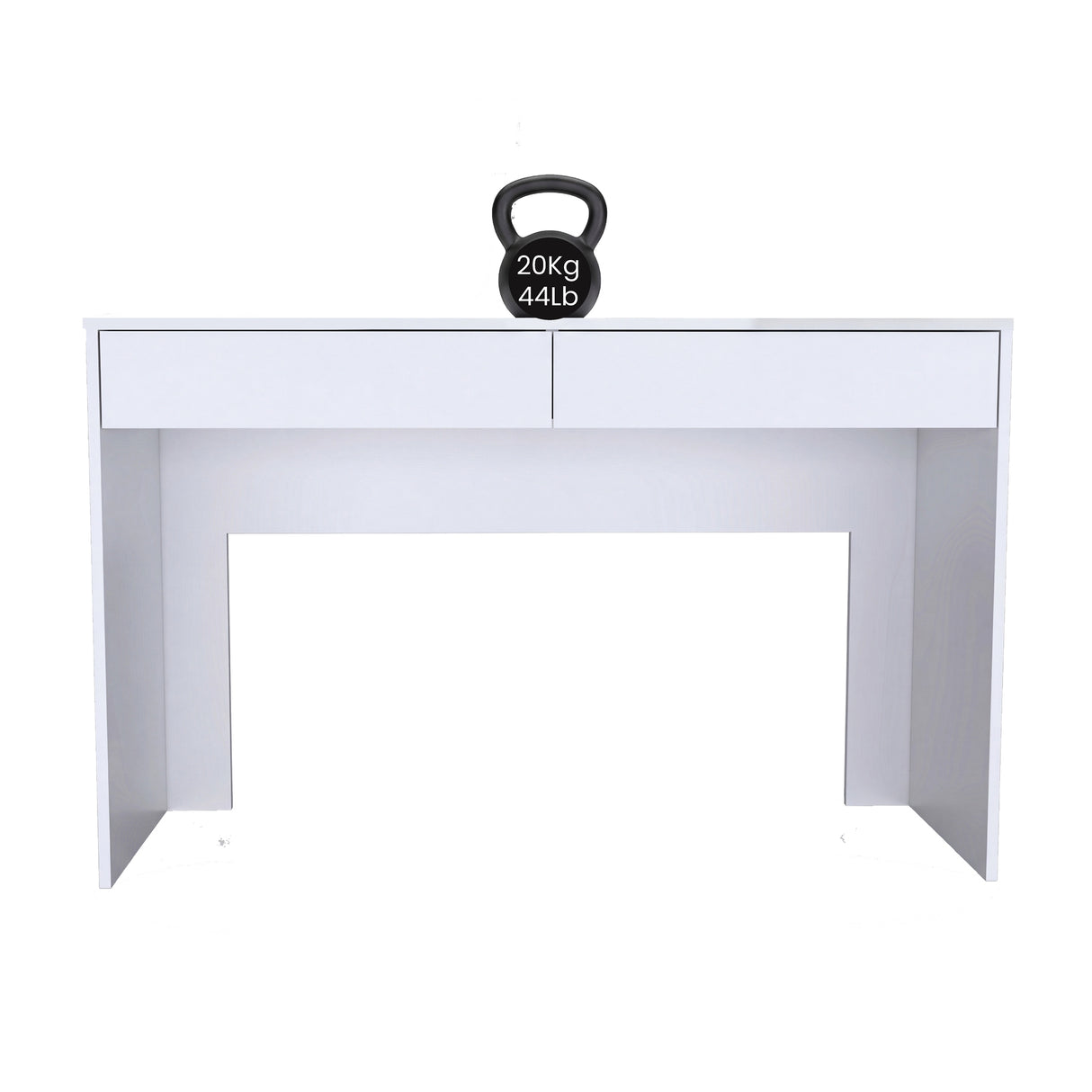 Escritorio Acre Blanco 120.2x75cm Con Dos Cajones