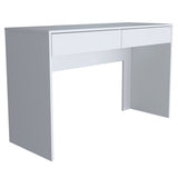 Escritorio Acre Blanco 120.2x75cm Con Dos Cajones