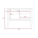 Arrimo Essential Wengue 85x120cm con Dos Compartimientos y con Patas - Bifes | Bylmo