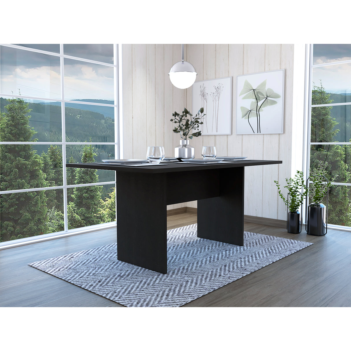 Mesa de Comedor Beijing Wengue 160x74.6cm Rectangular de Seis Puestos sin Sillas - COMEDORES | Bylmo