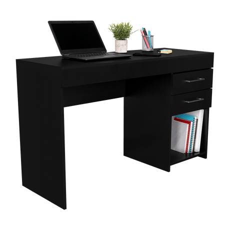 Escritorio Ibare Wengue 120 cm con Cajones y Entrepaños - Escritorios y Archivadores | Bylmo