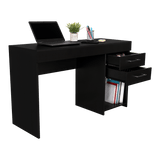 Escritorio Ibare Wengue 120 cm con Cajones y Entrepaños - Escritorios y Archivadores | Bylmo