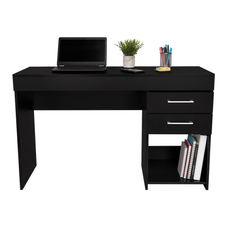 Escritorio Ibare Wengue 120 cm con Cajones y Entrepaños - Escritorios y Archivadores | Bylmo