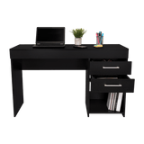 Escritorio Ibare Wengue 120 cm con Cajones y Entrepaños - Escritorios y Archivadores | Bylmo