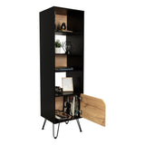 Biblioteca Stamford Wengue 48.3x170cm con Cuatro Compartimientos y con Un Cajón - Bibliotecas | Bylmo
