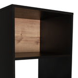 Biblioteca Stamford Wengue 48.3x170cm con Cuatro Compartimientos y con Un Cajón - Bibliotecas | Bylmo